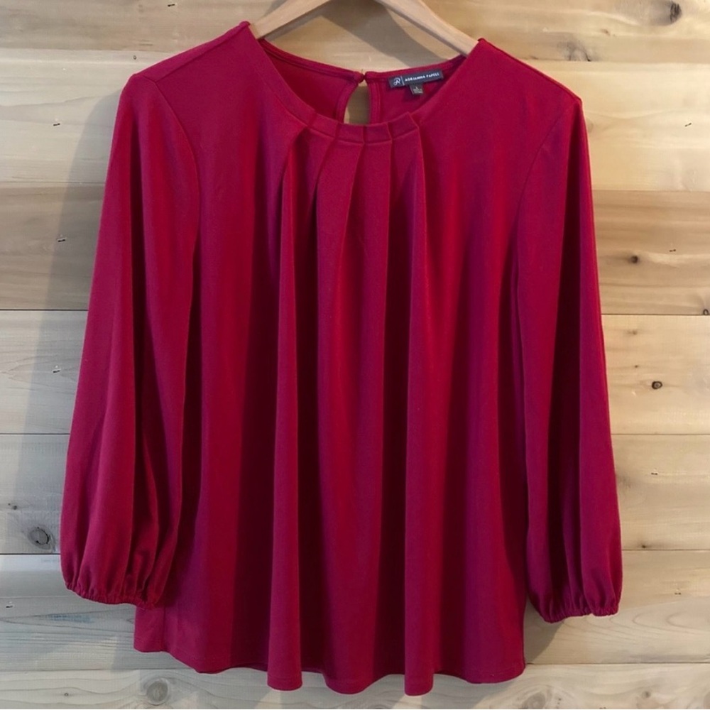 Adrianna Papell Red Blouse
